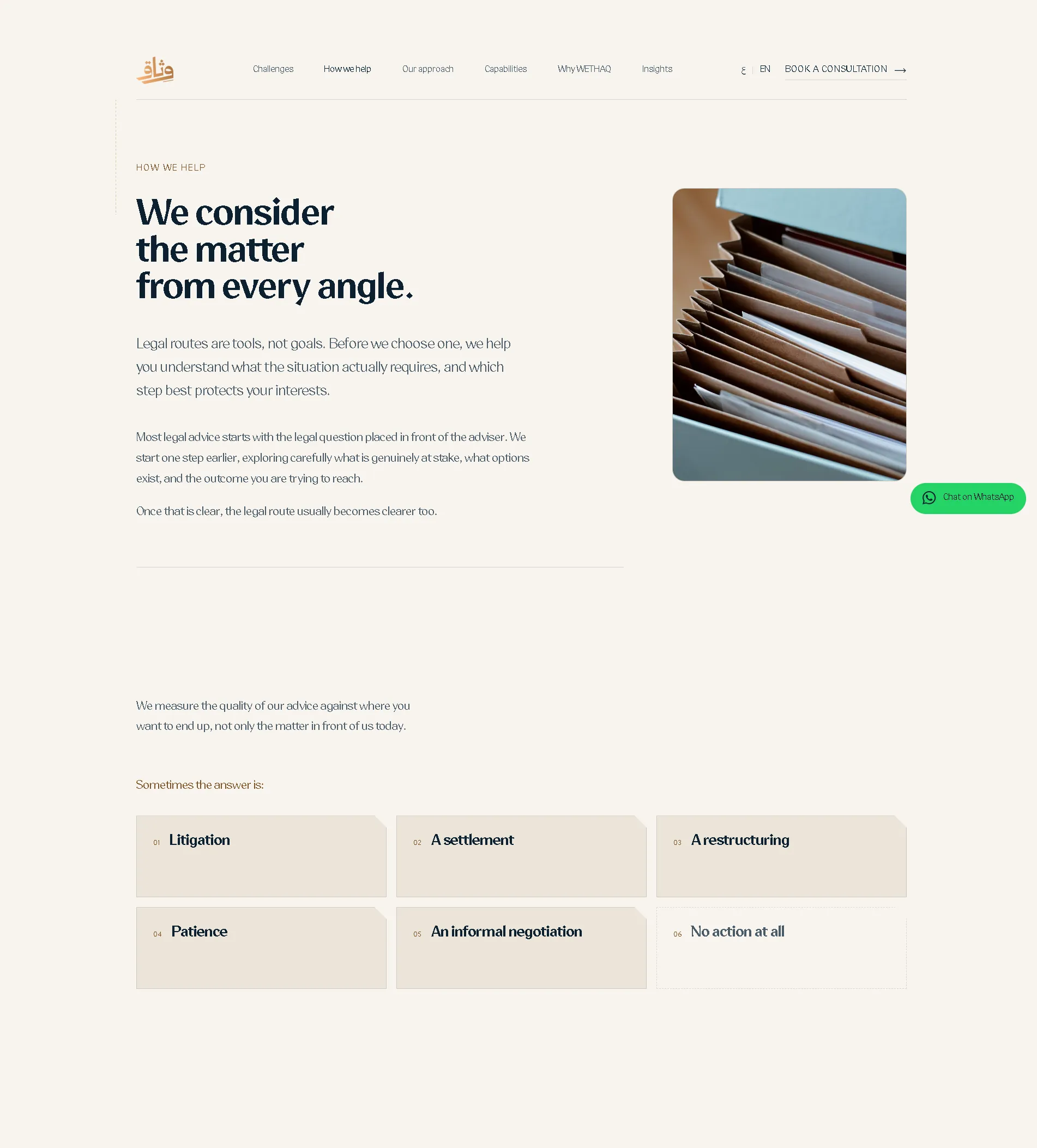 Practice areas — the ruled register