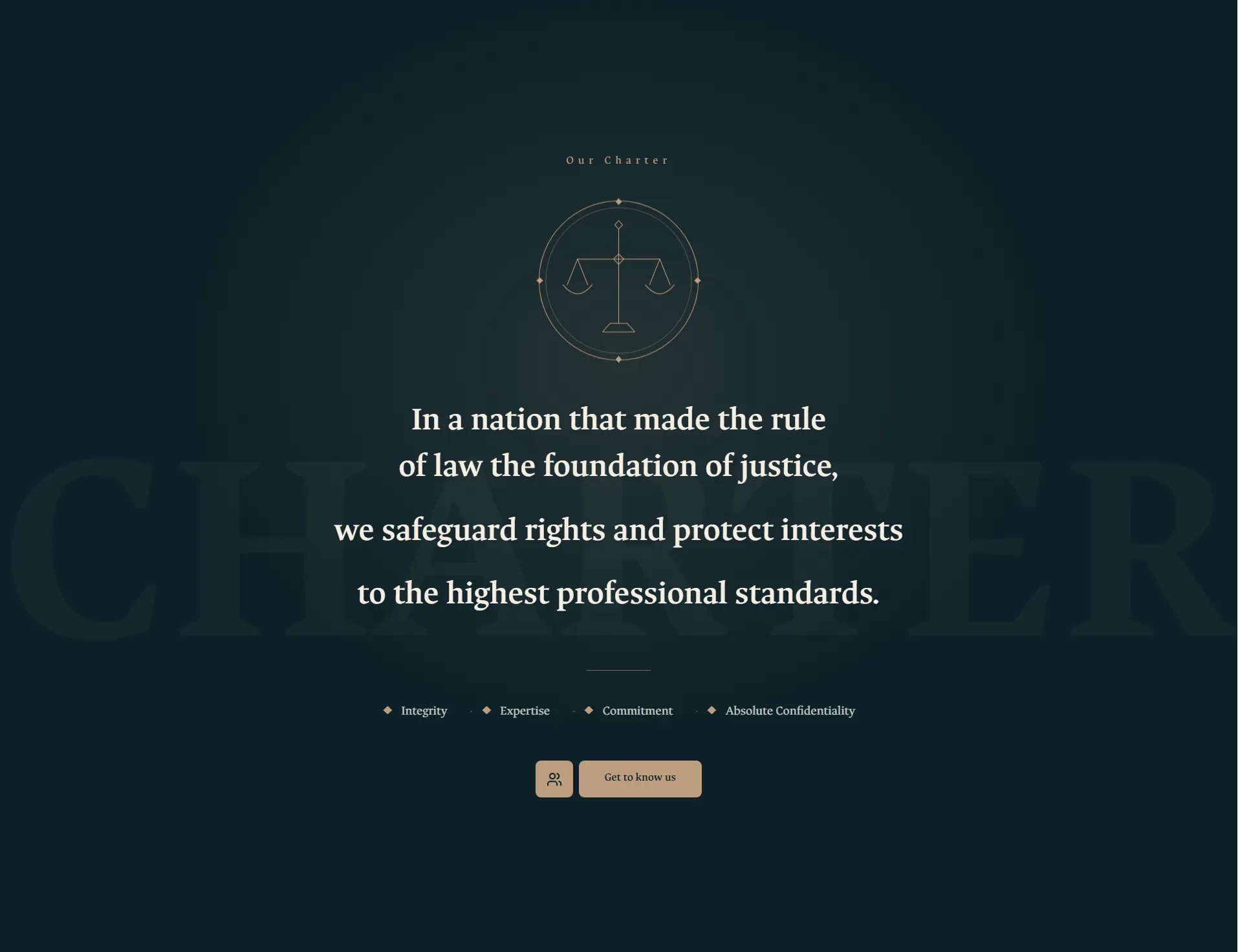 The charter — firm values